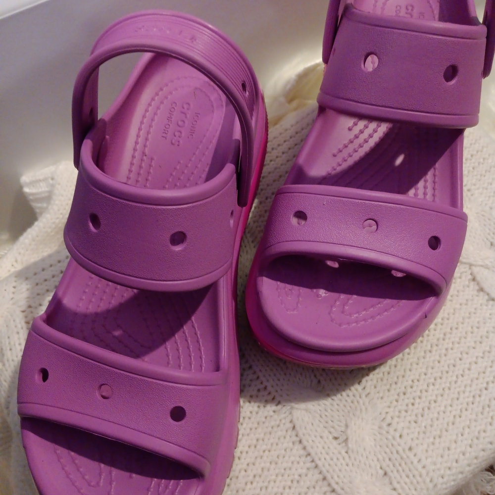 Purple Crocs Sandals